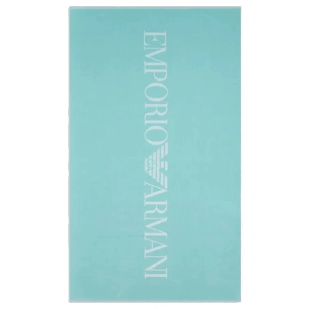 DRAP DE BAIN REVERSIBLE LOGOTE VERT MENTHE ET BLANC 231772-4R451 - EMPORIO ARMANI