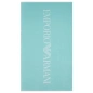 DRAP DE BAIN REVERSIBLE LOGOTE VERT MENTHE ET BLANC 231772-4R451 - EMPORIO ARMANI