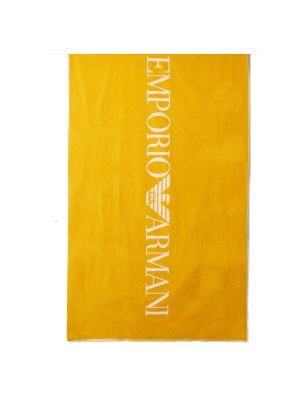 DRAP DE BAIN REVERSIBLE LOGOTE JAUNE ET BLANC 231772-4R451 - EMPORIO ARMANI