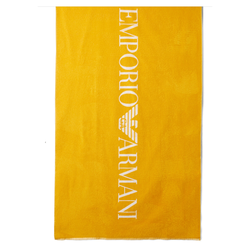 DRAP DE BAIN REVERSIBLE LOGOTE JAUNE ET BLANC 231772-4R451 - EMPORIO ARMANI