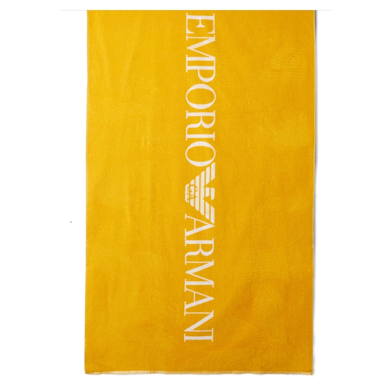 DRAP DE BAIN REVERSIBLE LOGOTE JAUNE ET BLANC 231772-4R451 - EMPORIO ARMANI