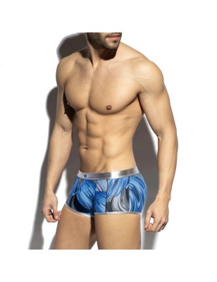 BOXER COURT STORM GLITTER ARGENT ET BLEU UN593 – ES COLLECTION