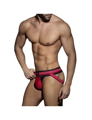 JOCKSTRAP FETISH DOUBLE CEINTURE ROUGE ADF114 - ADDICTED FETISH