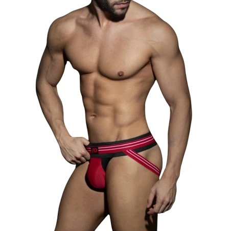 JOCKSTRAP FETISH DOUBLE CEINTURE ROUGE ADF114 - ADDICTED FETISH