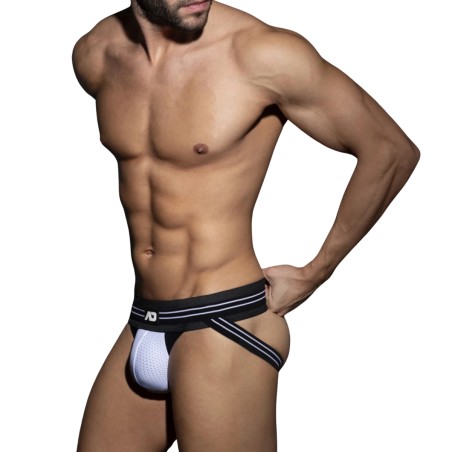 JOCKSTRAP FETISH DOUBLE CEINTURE BLANC ADF114 - ADDICTED FETISH