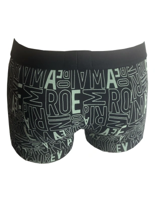 BOXER COTON LOGOTE MARINE ET VERT CLAIR 111389-4R506 - EMPORIO ARMANI