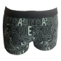 BOXER COTON LOGOTE MARINE ET VERT CLAIR 111389-4R506 - EMPORIO ARMANI