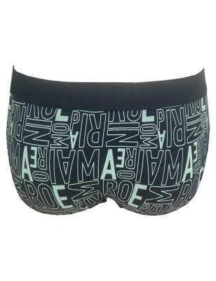 SLIP COTON LOGOTE MARINE ET VERT CLAIR 110814-4R506 - EMPORIO ARMANI