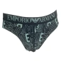 SLIP COTON LOGOTE MARINE ET VERT CLAIR 110814-4R506 - EMPORIO ARMANI