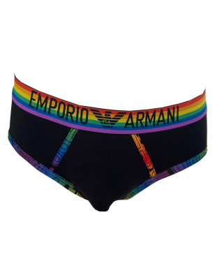 PACK DE 2 SLIPS PRIDE NOIR 112079-4R513 - EMPORIO ARMANI