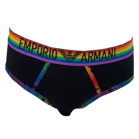 PACK DE 2 SLIPS PRIDE NOIR 112079-4R513 - EMPORIO ARMANI