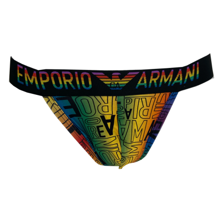 PACK DE 2 JOCKSTRAPS PRIDE NOIR 111932-4R513 - EMPORIO ARMANI