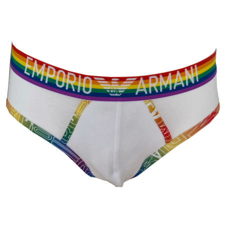 PACK DE 2 SLIPS PRIDE BLANC 112079-4R513 - EMPORIO ARMANI