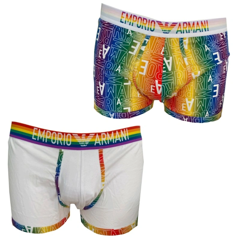 PACK DE 2 BOXER PRIDE BLANC 112023-4R513 - EMPORIO ARMANI