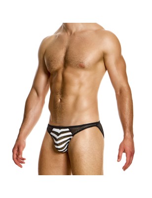 SLIP TAILLE BASSE EN CROCHET NOIR ET BLANC 01414 - MODUS VIVENDI