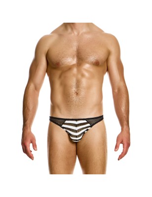 SLIP TAILLE BASSE EN CROCHET NOIR ET BLANC 01414 - MODUS VIVENDI