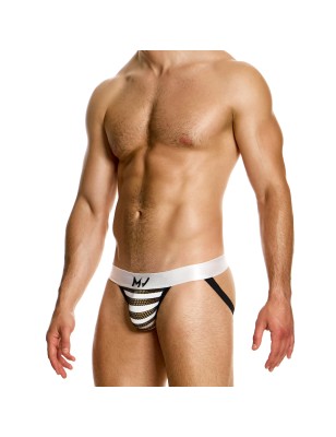 JOCKSTRAP EN CROCHET A RAYURES NOIR ET BLANC 01412 - MODUS VIVENDI