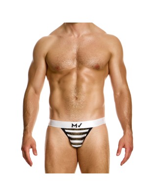 JOCKSTRAP EN CROCHET A RAYURES NOIR ET BLANC - MODUS VIVENDI