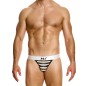 JOCKSTRAP EN CROCHET A RAYURES NOIR ET BLANC 01412 - MODUS VIVENDI