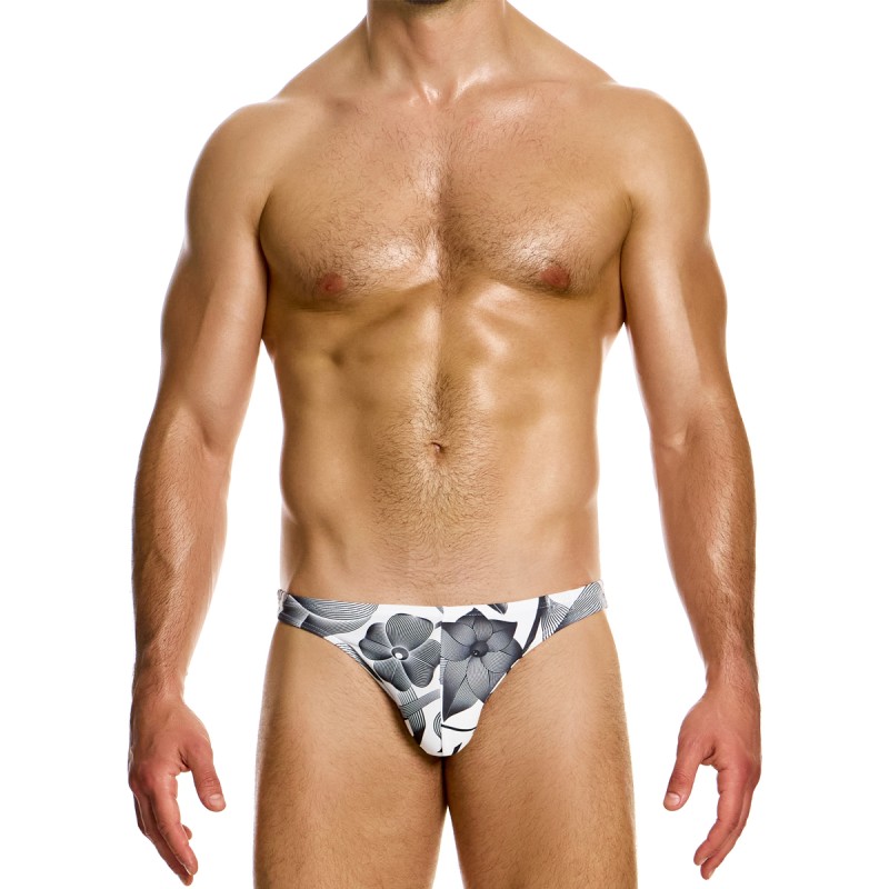 SLIP DE BAIN COURT VIENNESE A FLEURS NOIRES GS2411 - MODUS VIVENDI SLIP DE BAIN COURT VIENNESE A FLEURS NOIRES GS2411 - MODUS VIVENDI