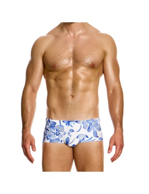 SLIP DE BAIN VIENNESE COUPE BRAZIL A FLEURS BLEUES GS2421 - MODUS VIVENDI