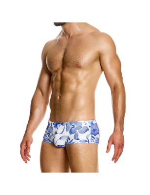 SLIP DE BAIN VIENNESE COUPE BRAZIL A FLEURS BLEUES GS2421 - MODUS VIVENDI