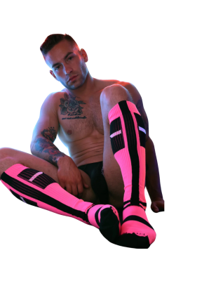 CHAUSSETTES INFINITY NEON ROSE 2304C - BREEDWELL