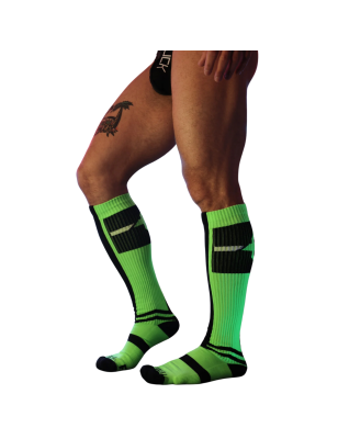 CHAUSSETTES INFINITY NEON VERT 2304C - BREEDWELL