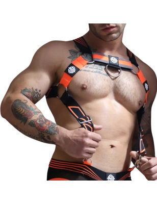 HARNESS AKIRA ORANGE FLUO 2306H - BREEDWELL