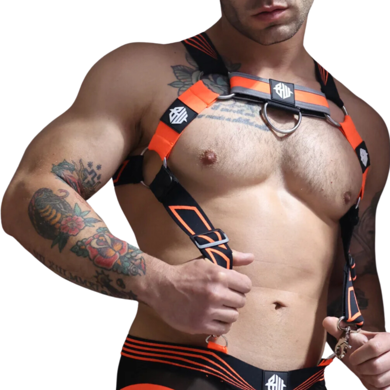 HARNESS AKIRA ORANGE FLUO 2306H - BREEDWELL HARNESS AKIRA ORANGE FLUO 2306H - BREEDWELL