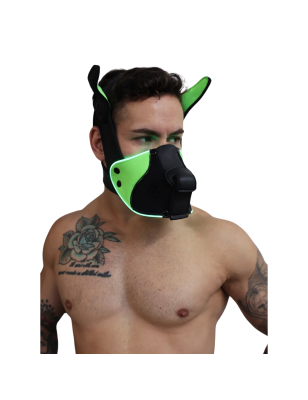 MASQUE CHIEN POUNTDOWN NEON VERT 2312M - BREEDWELL