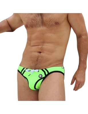 SLIP DE BAIN EXPOSE VERT FLUO 2402 - BREEDWELL