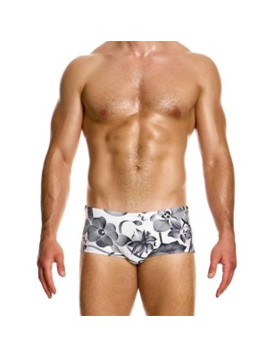 SLIP DE BAIN VIENNESE COUPE BRAZIL A FLEURS NOIRES GS2421 - MODUS VIVENDI