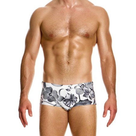 SLIP DE BAIN VIENNESE COUPE BRAZIL A FLEURS NOIRES GS2421 - MODUS VIVENDI