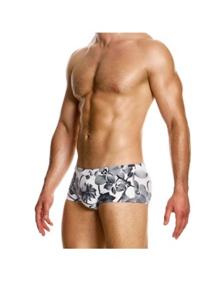 SLIP DE BAIN VIENNESE COUPE BRAZIL A FLEURS NOIRES GS2421 - MODUS VIVENDI