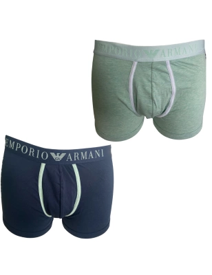 PACK DE 2 BOXERS COTON PASTEL VERT ET MARINE 122023-4R521 - EMPORIO ARMANI