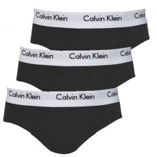 CALVIN KLEIN PACK DE 3 SLIP NOIR COTON U2661G-001