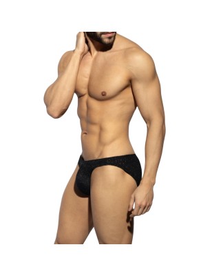 BIKINI BRILLANT NOIR ET DORE UN617 - ES COLLECTION