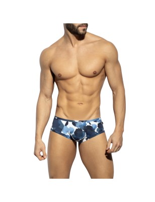 SLIP DE BAIN SWISS COW BLEU UN620 - ES COLLECTION