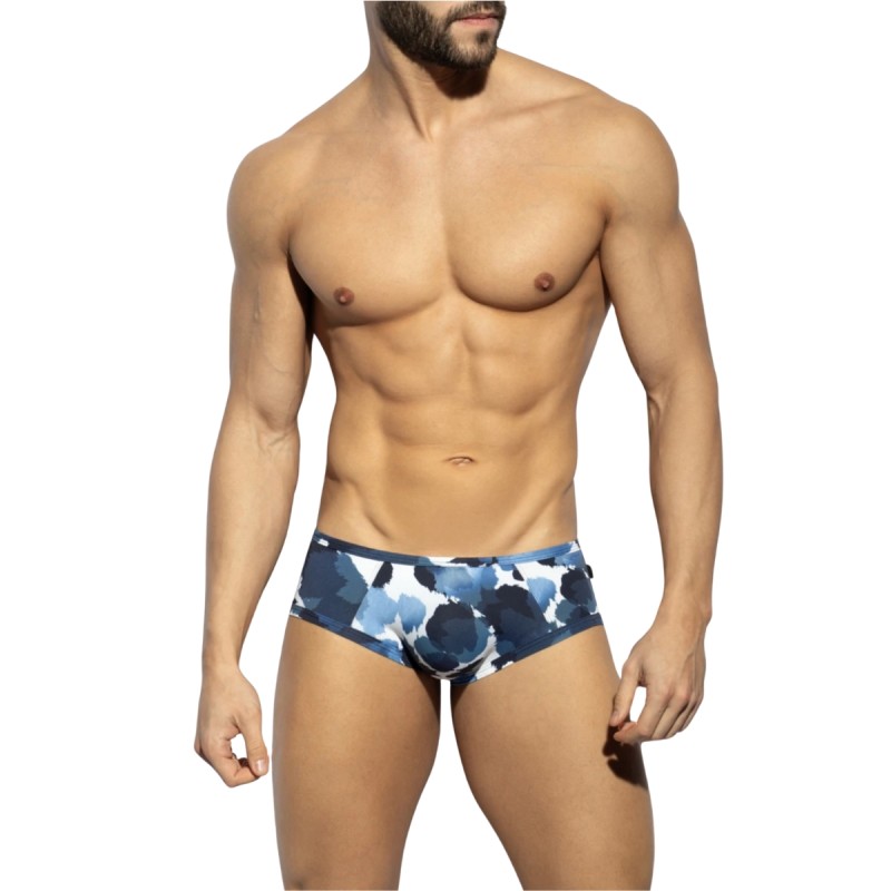 SLIP DE BAIN SWISS COW BLEU UN620 - ES COLLECTION