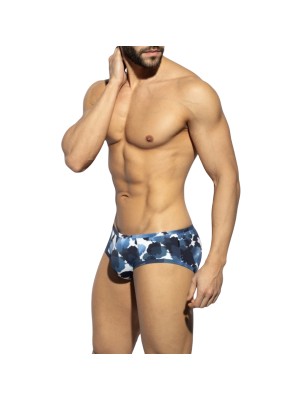 SLIP DE BAIN SWISS COW BLEU UN620 - ES COLLECTION