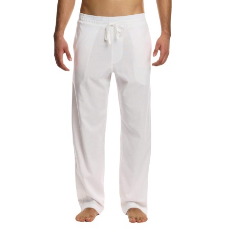 PANTALON EN LIN BLANC 10362 - MODUS VIVENDI
