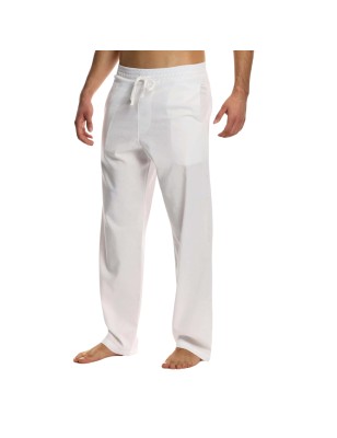 PANTALON EN LIN BLANC 10362 - MODUS VIVENDI