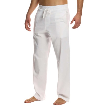 PANTALON EN LIN BLANC 10362 - MODUS VIVENDI
