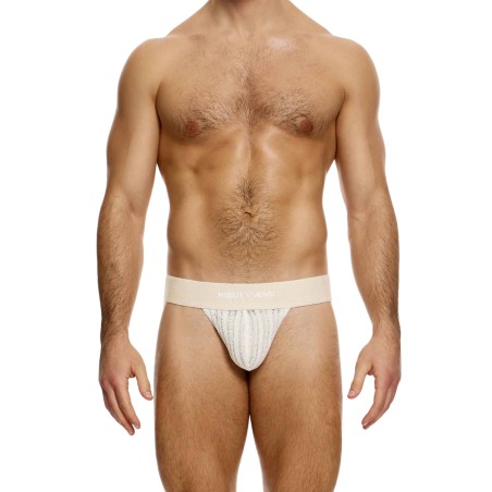 JOCKSTRAP STRIPED CROCHET BEIGE 07412 - MODUS VIVENDI