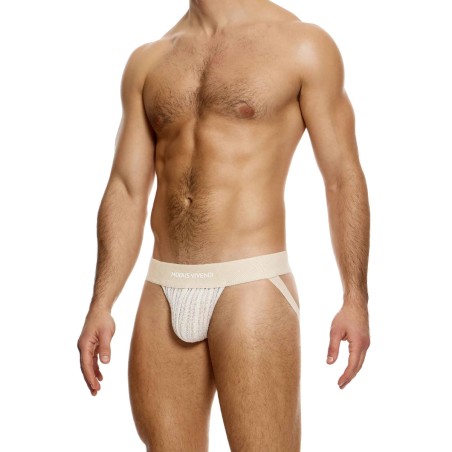 JOCKSTRAP STRIPED CROCHET BEIGE 07412 - MODUS VIVENDI