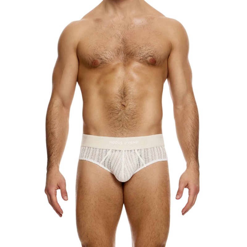 SLIP STRIPED CROCHET BEIGE 07414 - MODUS VIVENDI