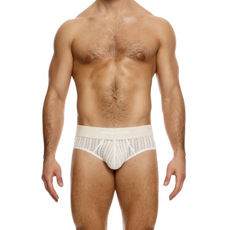 SLIP STRIPED CROCHET BEIGE 07414 - MODUS VIVENDI
