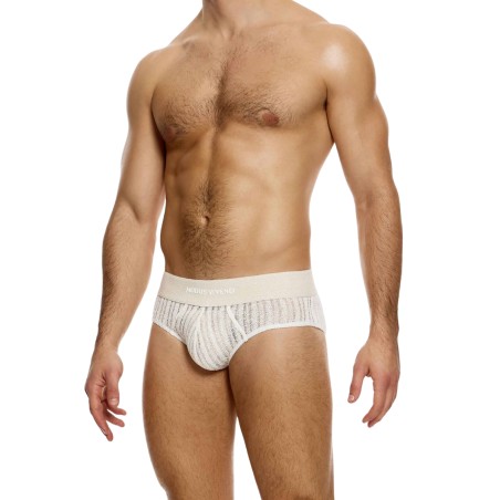 SLIP STRIPED CROCHET BEIGE 07414 - MODUS VIVENDI