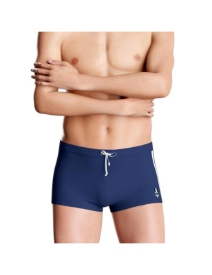 BOXER DE BAIN A RAYURES LATERALES BLEU IM1924L4300 - IMPETUS